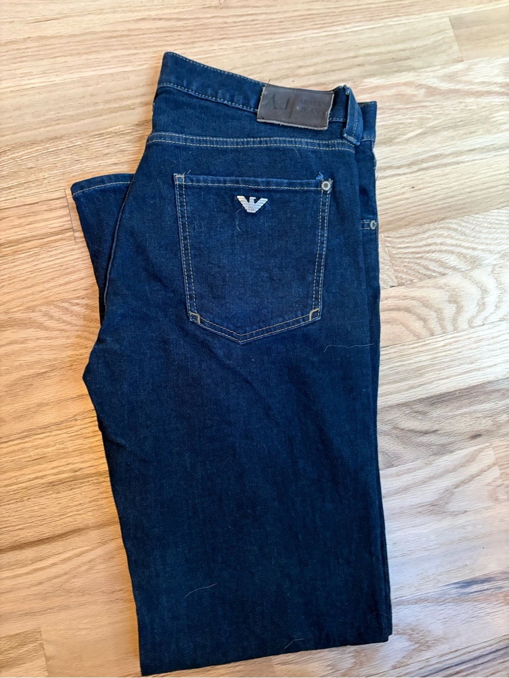 Armani Jeans Men's Dark Indigo Slim Straight Jeans